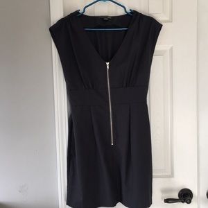 Slate blue zipper dress